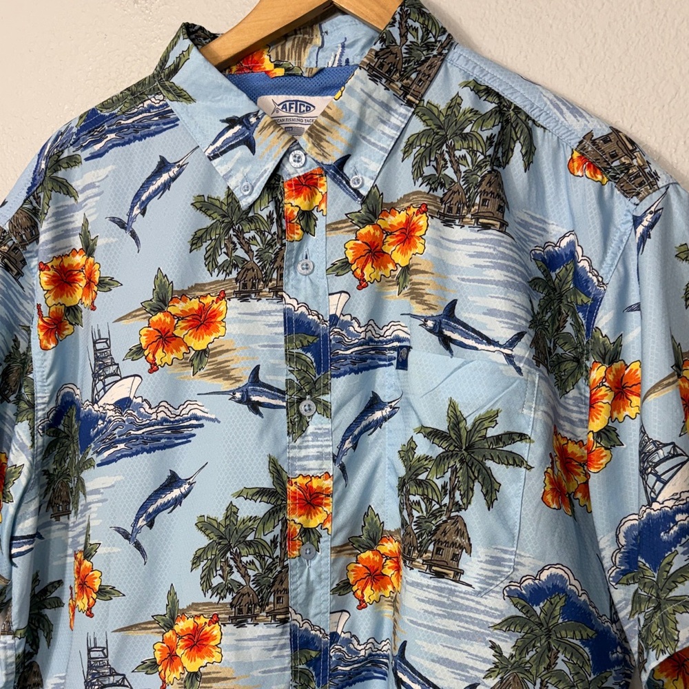 AFTCO Men's‎ Island Print Camp Shirt
